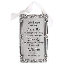 3.75" Pewter Serenity Prayer Plaque