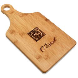 Monogram Bamboo Paddle Shape Cutting Board