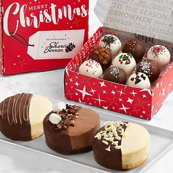 Dipped Cheesecake Trio & 18 Christmas Cake Truffles Gift Box