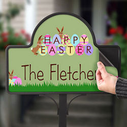 Personalized Happy Easter Magnetic Sign