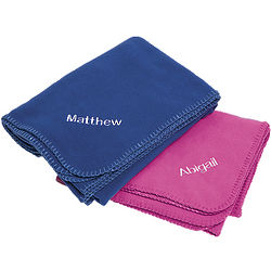 Kid's Personalized Fleece Travel Blanket and Pillowcase