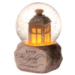 Keep the Light On Memorial Snow Globe