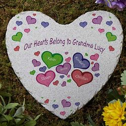 My Heart Belongs To Personalized Heart Garden Stone