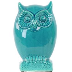 Ceramic Turquoise Owl Figurine