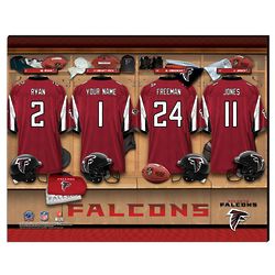 Personalized Atlanta Falcons XL Locker Room Canvas Print