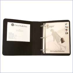 Personalized D-Ring Leather Business Binder