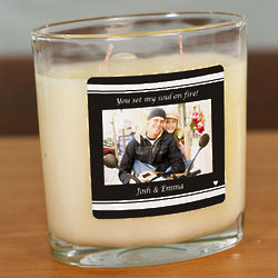 Personalized Couple's Photo Candle