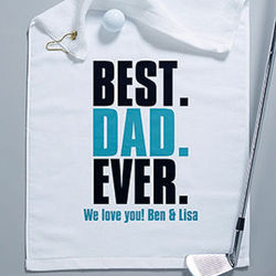Best Dad Ever Personalized Golf Towel