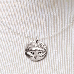 Personalized Pet Nose Print Sterling Silver Necklace