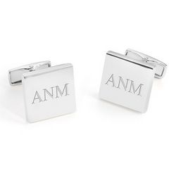 Sterling Silver Square Cuff Links