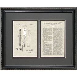 Mechanical Pencil 16x20 Framed Patent Art