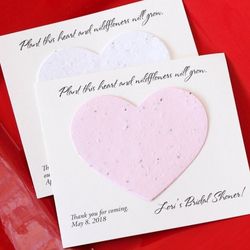 Plantable Heart Seed Personalized Card Favors