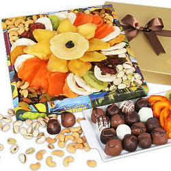 Mother's Day Delight Dried Fruit and Chocolates Gift Box