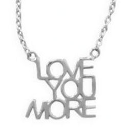 I Love You More Sterling Silver Necklace
