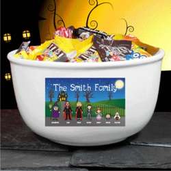 Personalized Halloween Family Candy Bowl