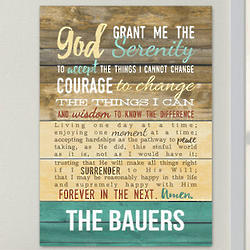 Personalized Serenity Prayer Wall Sign