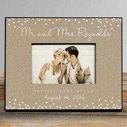Personalized Mr. and Mrs. Happily Ever After Wedding Frame