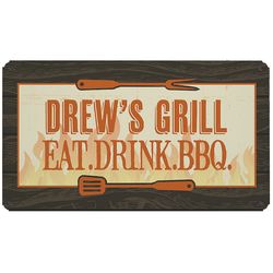 Personalized Eat Drink BBQ Metal Sign