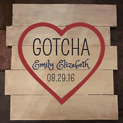 Personalized Gotcha Day Adoption Pallet Sign