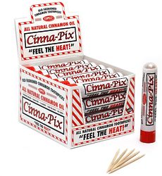 Cinna-Pix All Natural Cinnamon Toothpick Tubes 24 Count Box