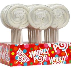 24 Pearl & White Vanilla Whirly Lollipops