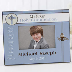 Personalized Communion Picture Frame for Boys