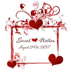 Personalized Heart Frame Floor Decal