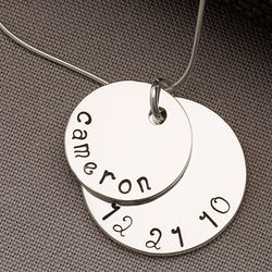 Mother's Personalized Stacking Discs Necklace