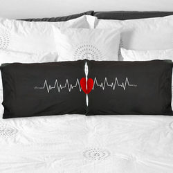 Personalized Heart Beats as One Pillowcase Set