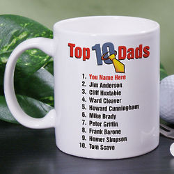 Top Ten Dads Personalized Coffee Mug