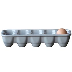 Gray Stoneware Egg Holder