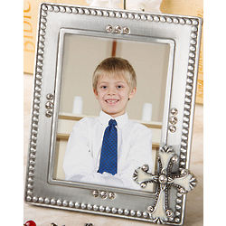 Silver Cross Picture Frame