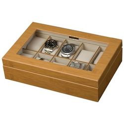 Unisex Glass Top Watch Box