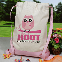 Give a Hoot Breast Cancer Awareness Backpack