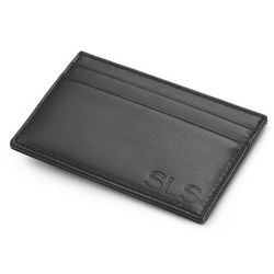 Leather Money Clip Card Holder