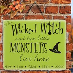 Halloween Witch Personalized Slate Plaque