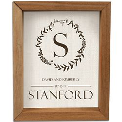 Personalized Initial Framed Shadow Box for Couples