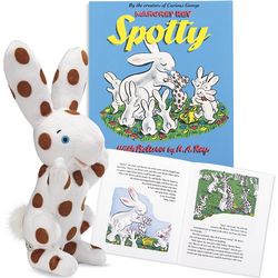 Classic Spotty Children's Storybook with Plush Bunny Companion