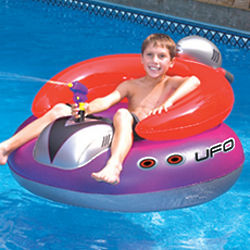 UFO Spaceship Pool Float with Squirt Gun