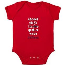 I Love You Personalized Alphabet Baby Bodysuit
