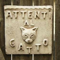 Beware of Cat Stone Plaque