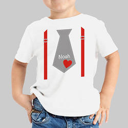 Valentine's Day Personalized Tie Youth Tee Shirt
