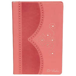 Women's Coral Pink Brogue Notebook