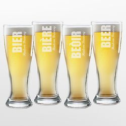 Personalized Languages of Beer Pilsner Glasses