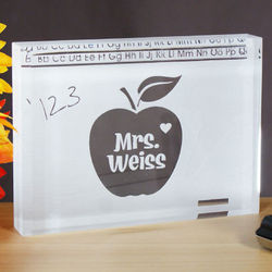 Engraved Teacher's Apple Design Paperweight