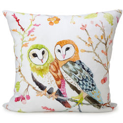 Barn Owls Painting Pillow