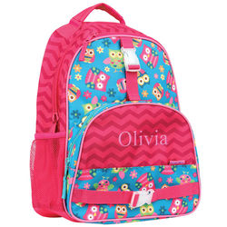 Personalized Chevron Owl Backpack