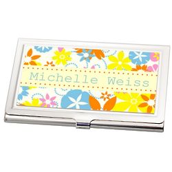 Personalized Floral Business Card Case