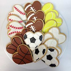 Sporty Heart Shaped Cookie Gift Box