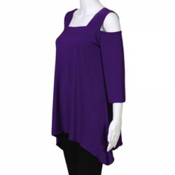 Slimming Travel Cold Shoulder Tunic Top
